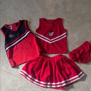 University of Georgia UGA Bulldogs Cheerleader Outfit Set